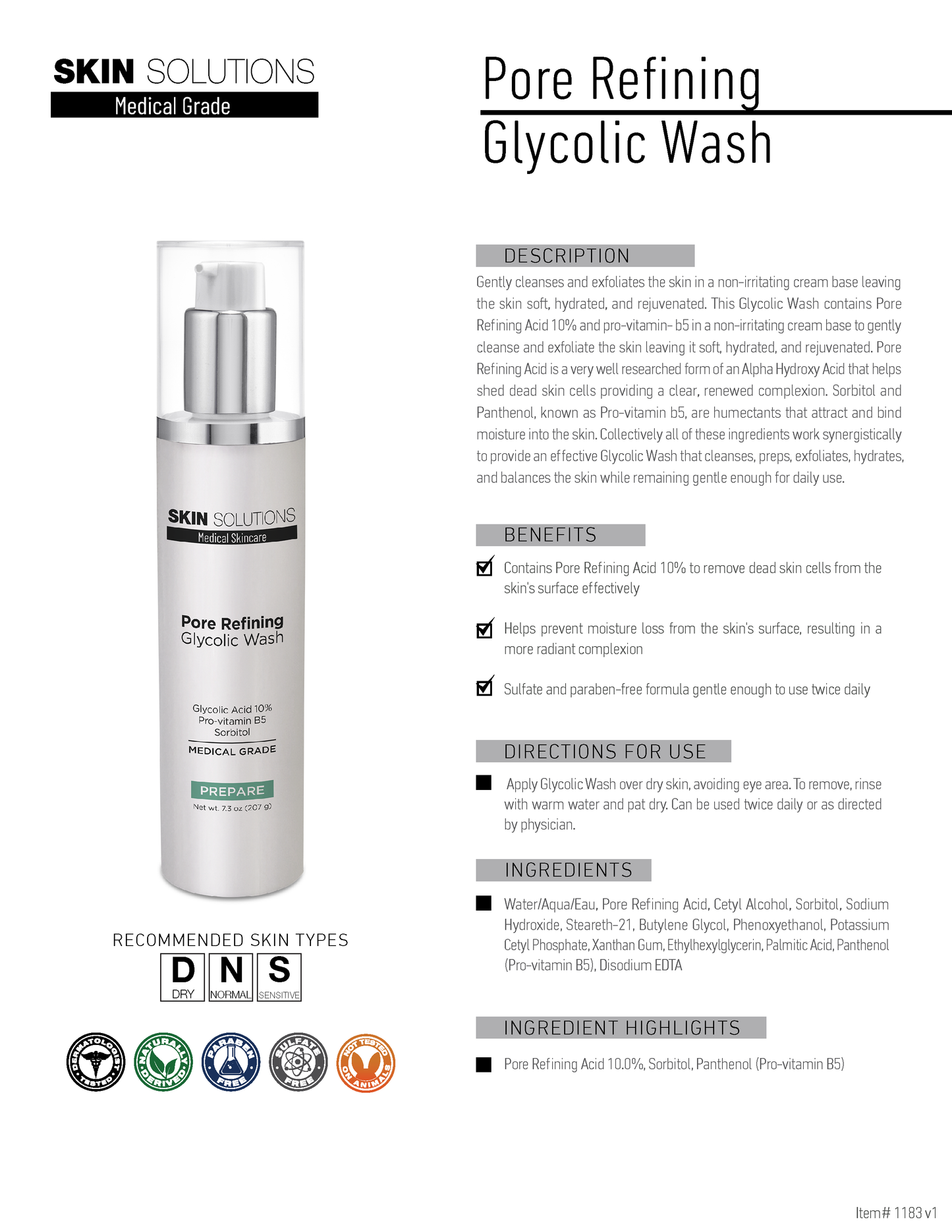 Pore Refining Glycolic Wash