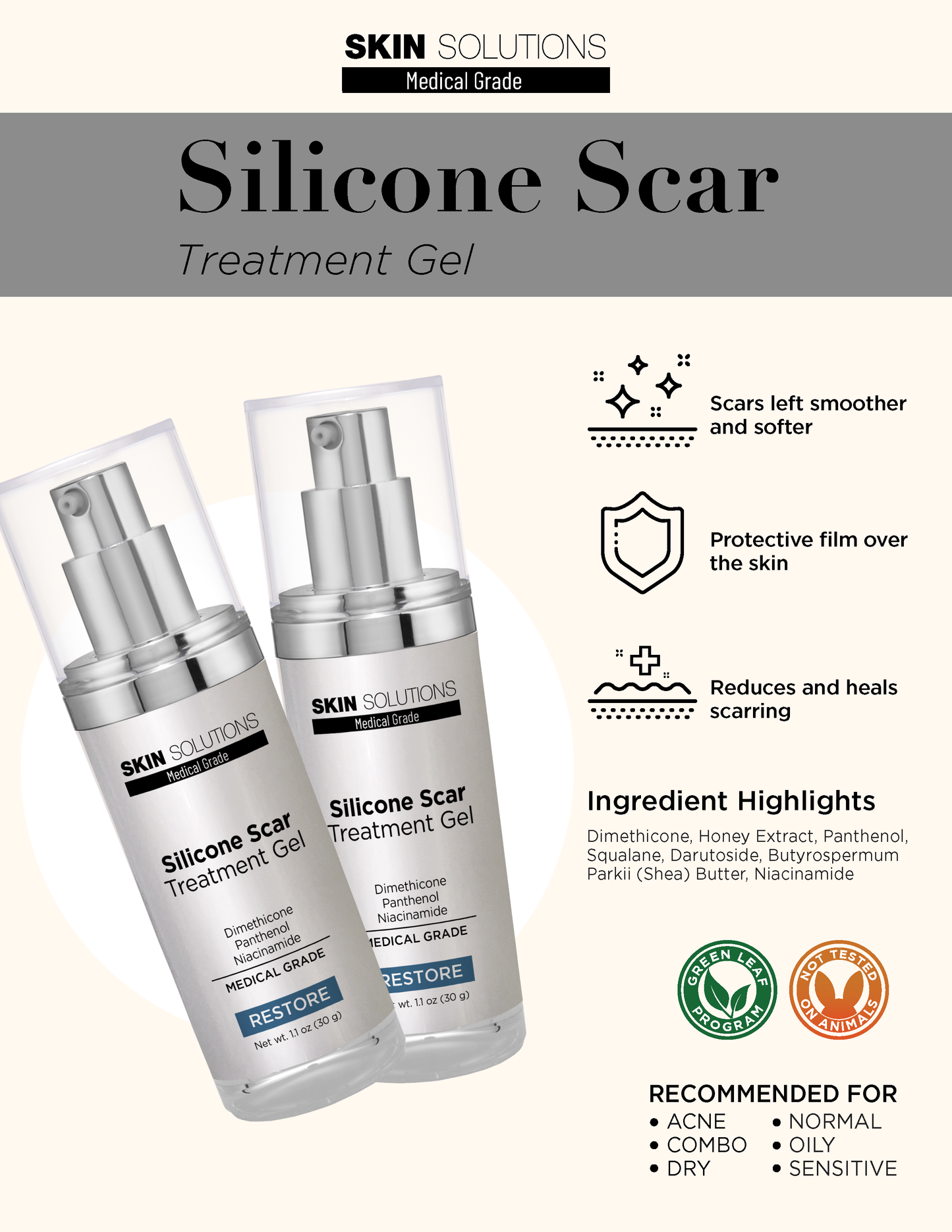 Silicone Scar Treatment Gel