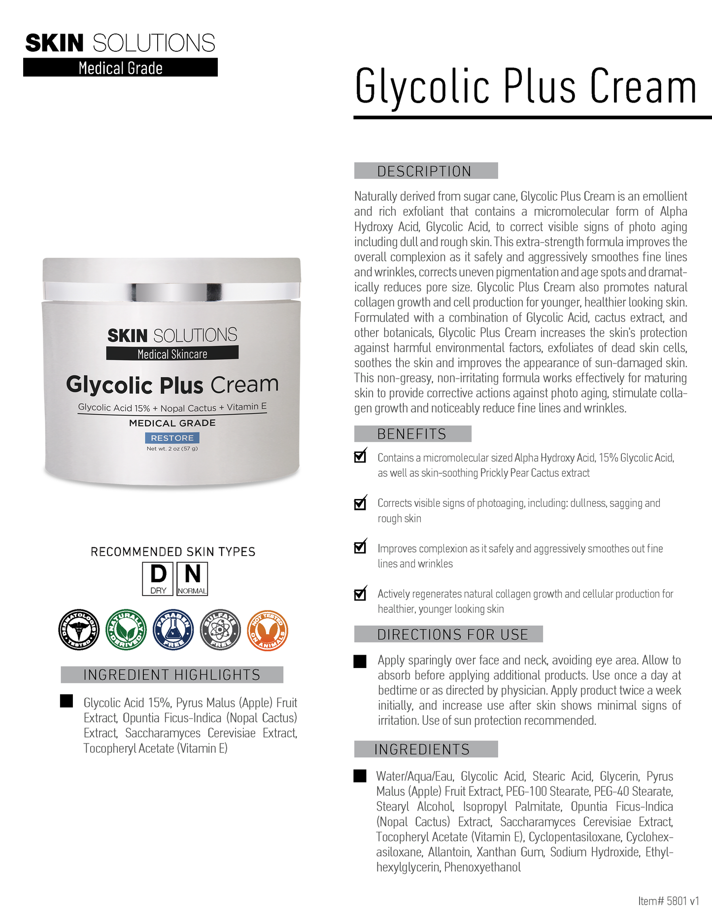 Glycolic Plus Cream